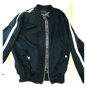 Black And White Bomber Jacket
